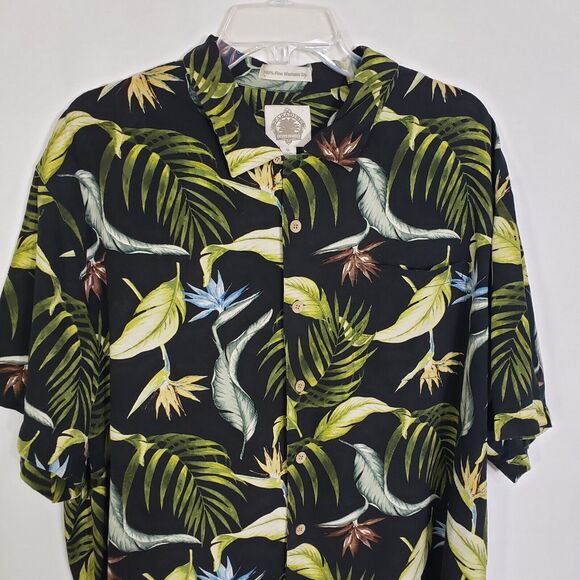 Paradise Collection Men's Shirt Size XL 100% Fine Washable Silk Hawaiian Button - Picture 3 of 11